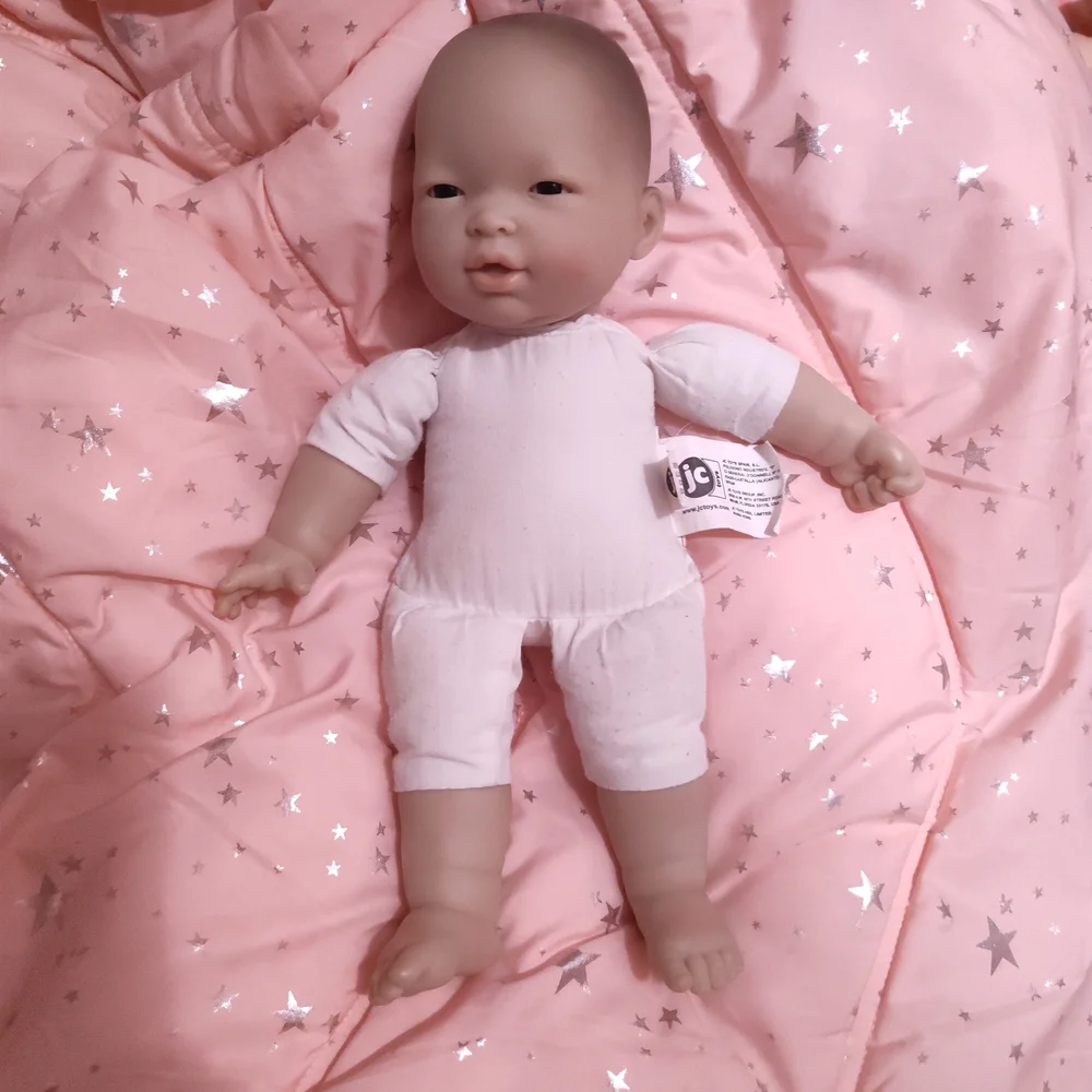 Asian Berengeuer Sweet Baby Doll in Denim Dress with Pink and Purple Details - Picture 5 of 16